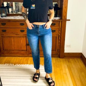 High-waist Straight leg jeans